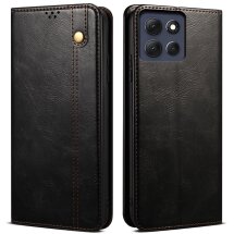 Захисний чохол UniCase Leather Wallet для Motorola Moto G86 - Black: фото 1 з 6