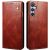 Защитный чехол UniCase Leather Wallet для Samsung Galaxy S24 FE (S721) - Brown: фото 1 из 6