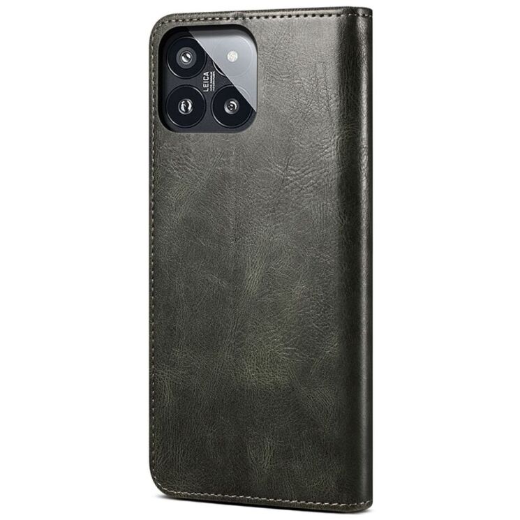 Защитный чехол UniCase Leather Wallet для Xiaomi 14 Pro - Green: фото 6 из 7