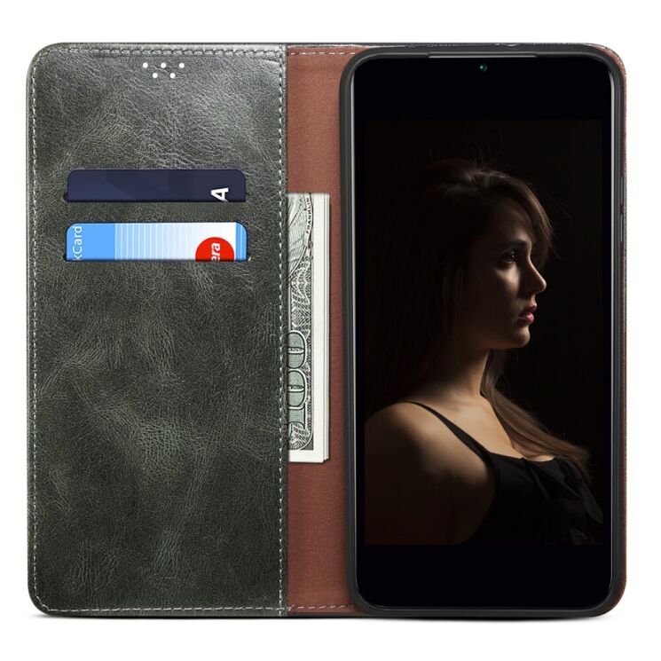 Защитный чехол UniCase Leather Wallet для Xiaomi 14 Pro - Green: фото 2 из 7
