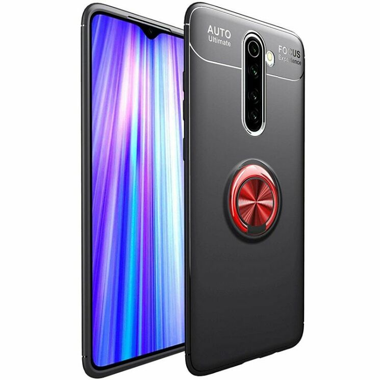 Защитный чехол UniCase Magnetic Ring для Realme X2 Pro - Black / Red: фото 1 из 1
