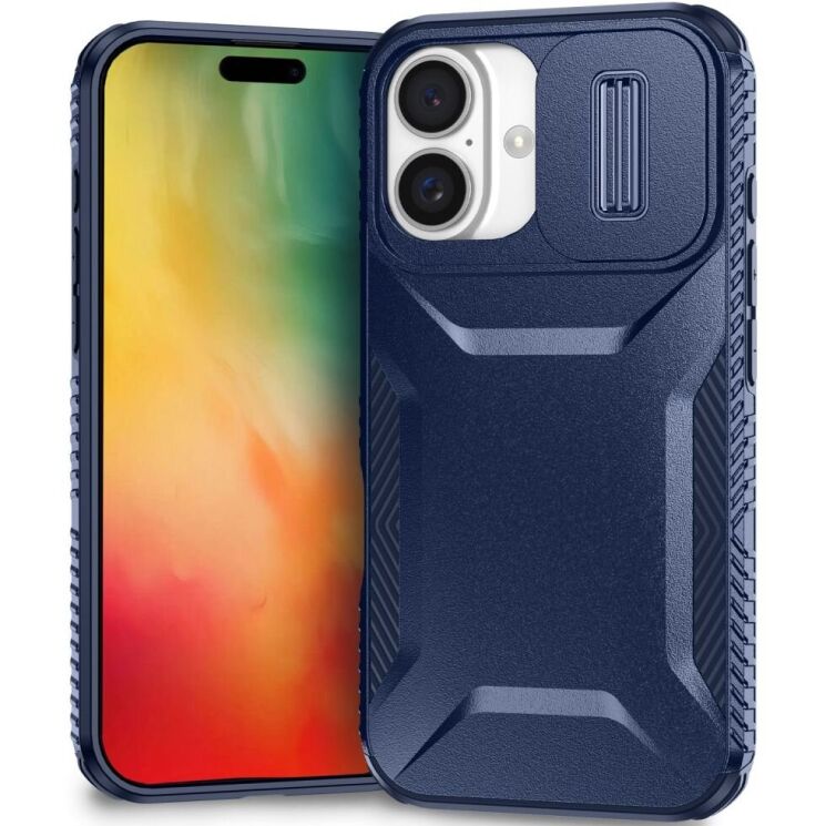 Защитный чехол UniCase Shuttle Guard для Apple iPhone 16 - Blue: фото 1 из 7