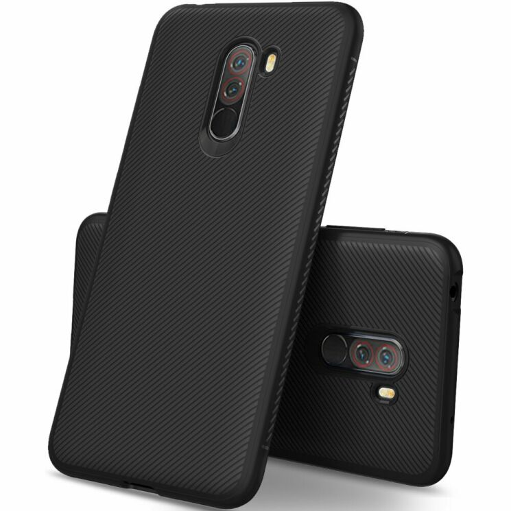 Захисний чохол UniCase Twill Soft для Xiaomi Pocophone F1 - Black: фото 1 з 7