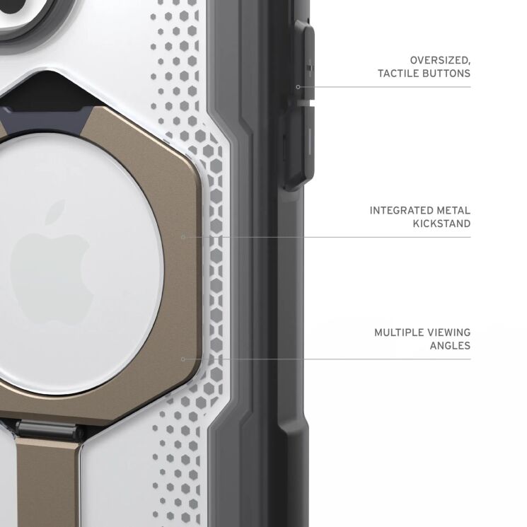 Захисний чохол URBAN ARMOR GEAR (UAG) Plasma XTE Pro для Apple iPhone 16 Pro - Ash / Titanium: фото 11 з 13