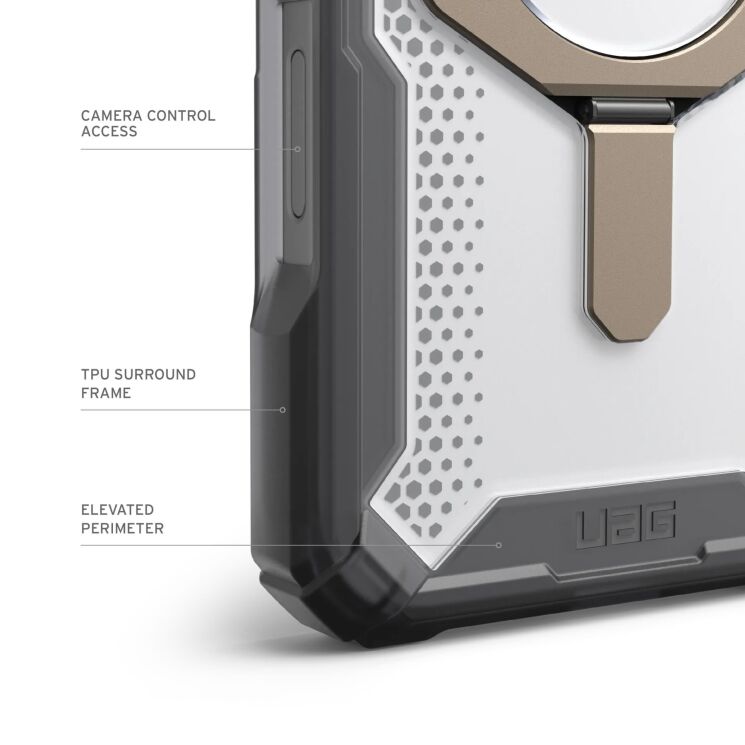 Захисний чохол URBAN ARMOR GEAR (UAG) Plasma XTE Pro для Apple iPhone 16 Pro - Ash / Titanium: фото 10 з 13