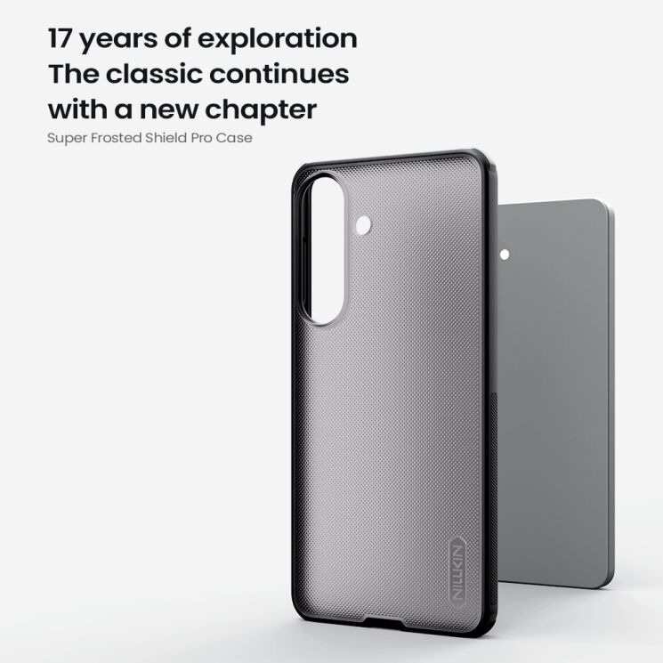 Захисний (PC+TPU) чохол NILLKIN Frosted Shield Pro для Samsung Galaxy S26 Plus - Black: фото 7 з 15