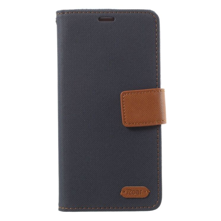 Чохол-книжка ROAR KOREA Cloth Texture для Samsung Galaxy J2 2018 (J250) - Black: фото 1 з 8