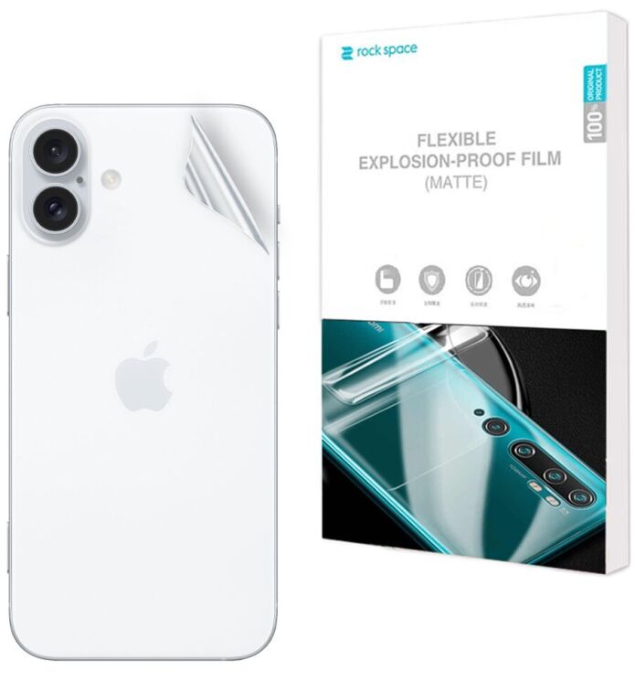 Антиблікова плівка на задню панель RockSpace Matte для Apple iPhone 16 Plus: фото 1 з 9