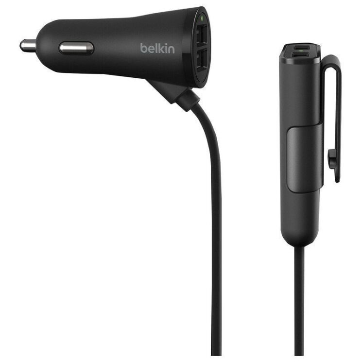 Автомобільний зарядний пристрій Belkin Road Rockstar (2USB, 2.4A, 2USB 1.2A) - Black: фото 2 з 5