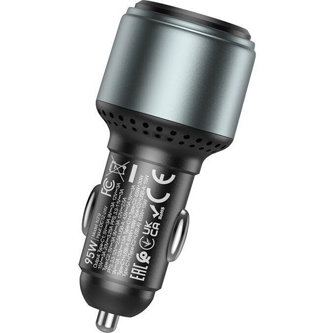 Автомобильное зарядное устройство HOCO NZ9 Galloper 95W (2C+U) - Black: фото 2 из 10