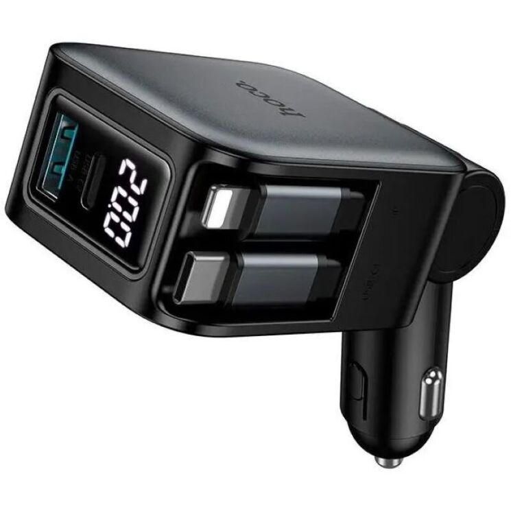 Автомобильное зарядное устройство Hoco Z67A Triunfar PD60W (USB + Type-C) + кабель Type-C to Lightning - Black (923416B) Автомобильное зарядное устройство Hoco Z67A Triunfar PD60W (USB + Type-C) + кабель Type-C to Lightning - Black: фото 4 из 16