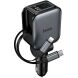 Автомобильное зарядное устройство Hoco Z67A Triunfar PD60W (USB + Type-C) + кабель Type-C to Lightning - Black (923416B). Фото 1 из 16