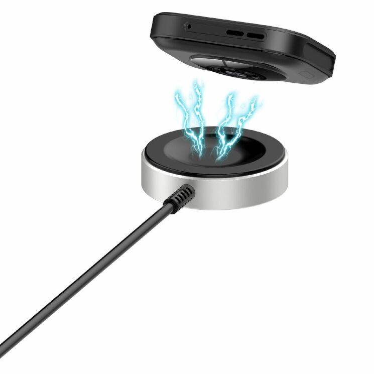 Бездротовий зарядний пристрій Deexe Metal Charger для Huawei Watch 3 / 3 Pro / 4 / 4 Pro / 5 / GT 5 / GT 5 Pro / GT 4 / GT 3 / GT 3 Pro / GT 3 SE / GT 2 Pro / GT 2 Pro ECG / Fit 4 / Fit 4 Pro - Black: фото 3 з 6