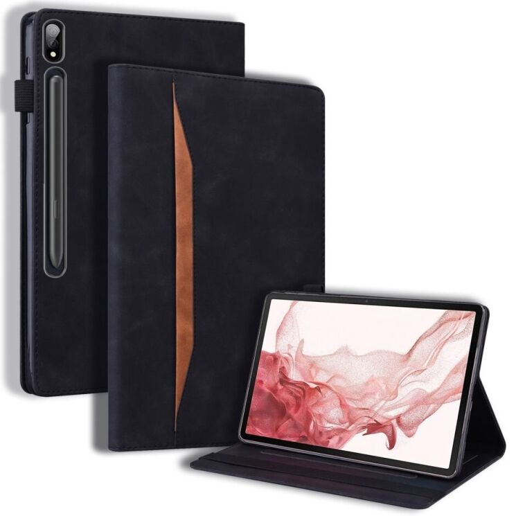 Чехол Deexe Business Style для Samsung Galaxy Tab S9 Plus (X810/816) - Black: фото 1 из 8