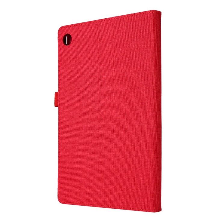 Чехол Deexe Cloth Style для Lenovo Tab M10 Plus 1/2 Gen (TB-X606) - Red: фото 4 из 6