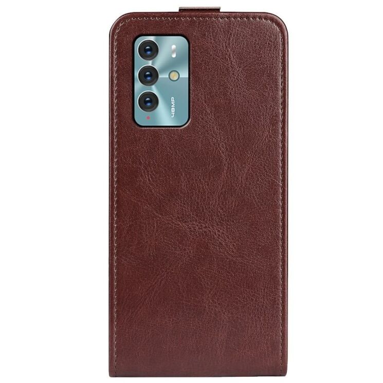 Чехол Deexe Flip Case для ZTE Blade V40 - Brown: фото 4 из 6