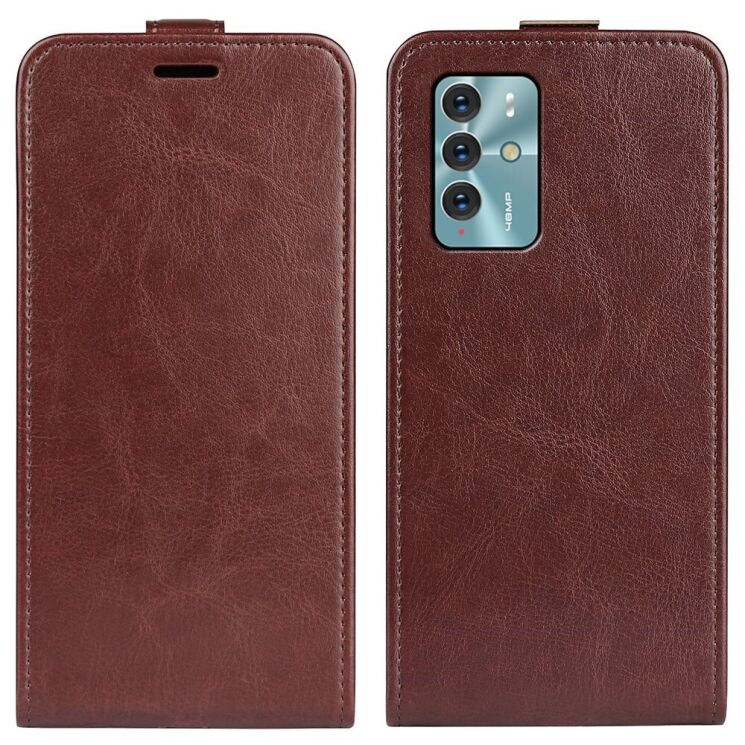 Чехол Deexe Flip Case для ZTE Blade V40 - Brown: фото 1 из 6