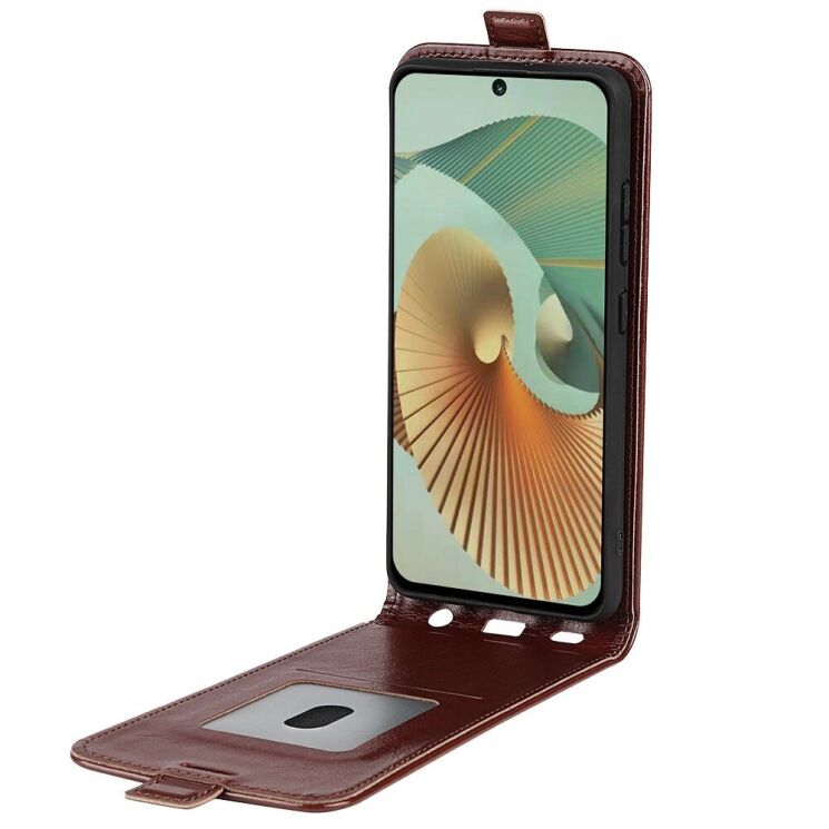 Чехол Deexe Flip Case для ZTE Blade V40 - Brown: фото 2 из 6