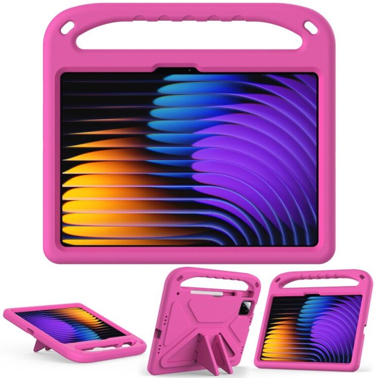 Чехол Deexe KickStand Cover для Xiaomi Pad 7 / 7 Pro - Rose: фото 2 из 7