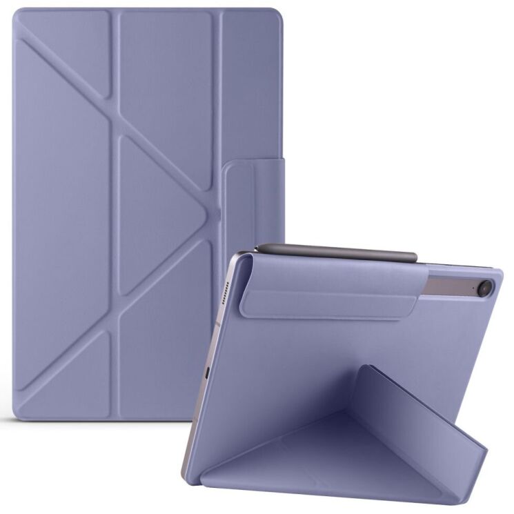 Чeхол Deexe Origami Series для Samsung Galaxy Tab S9 / S9 FE / S10 FE (X710/716/510/516/520/526) - Lavender Purple: фото 1 из 12