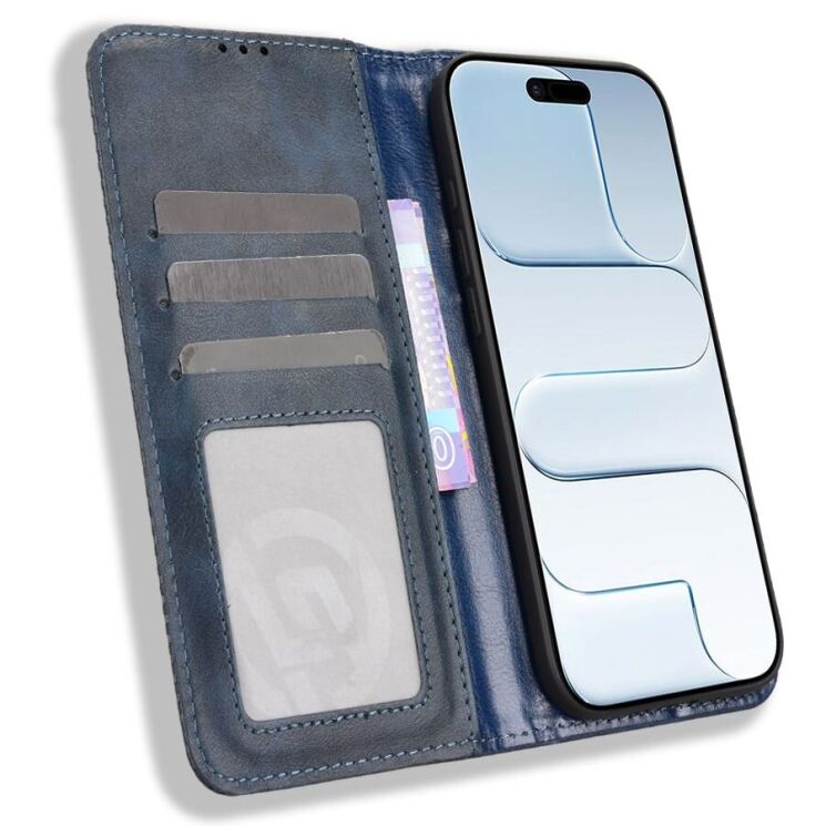 Чехол-книжка Deexe Retro Style для iPhone Air - Blue: фото 6 из 19