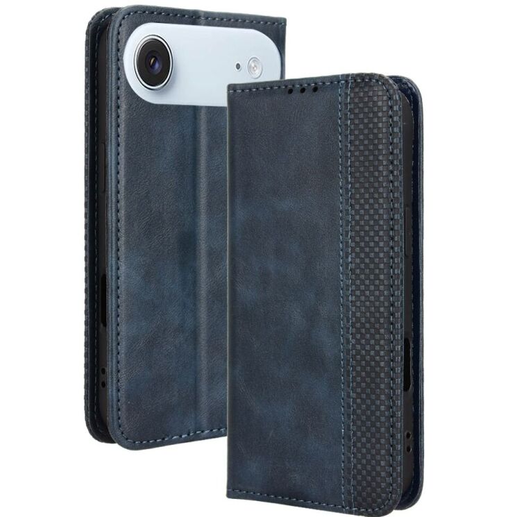 Чехол-книжка Deexe Retro Style для iPhone Air - Blue: фото 1 из 19