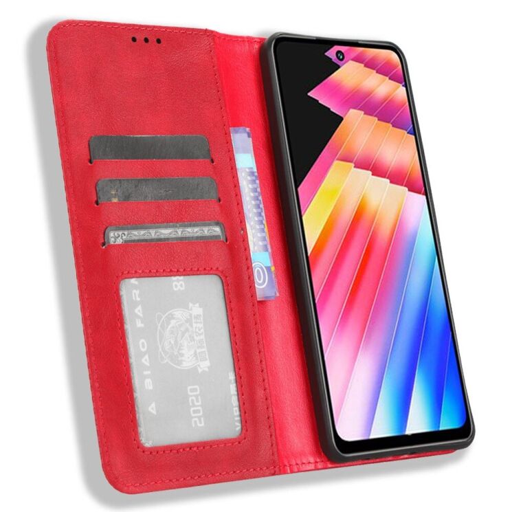Чехол Deexe Retro Style для Infinix Hot 30 Play (X6835B) - Red: фото 2 из 7
