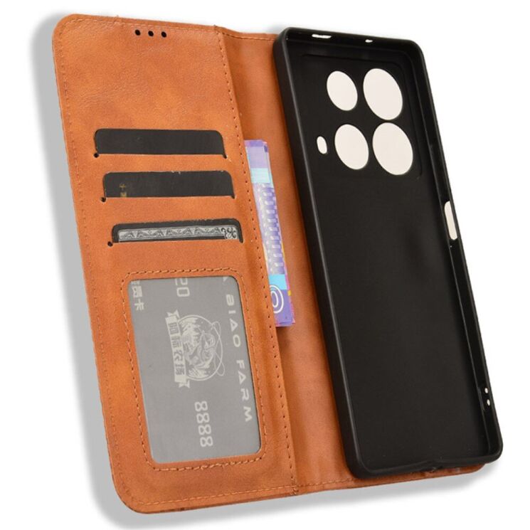 Чохол Deexe Retro Style для Infinix Note 40 - Brown: фото 4 з 7