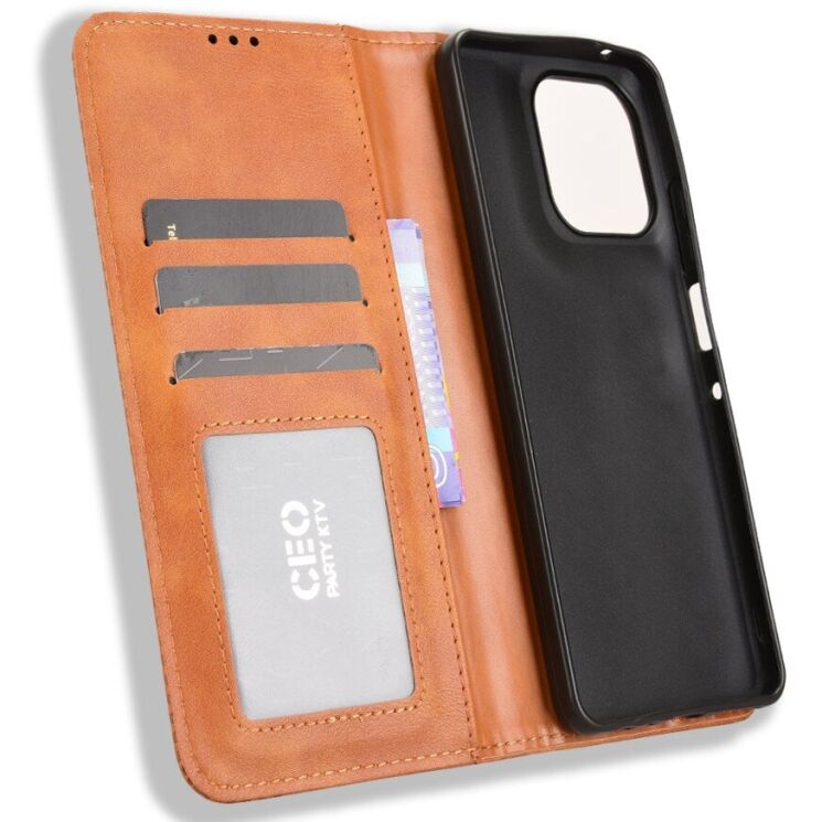 Чохол Deexe Retro Style для Motorola Moto G56 - Brown: фото 5 з 15