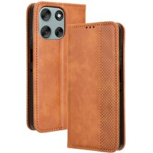 Чохол Deexe Retro Style для Motorola Moto G56 - Brown: фото 1 з 15