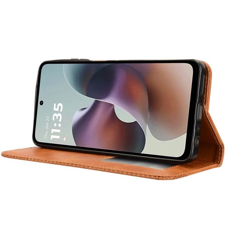 Чохол Deexe Retro Style для Motorola Moto G56 - Brown: фото 7 з 15