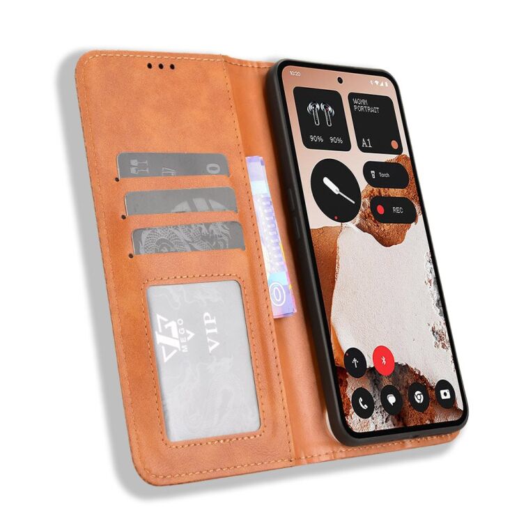 Чохол Deexe Retro Style для Nothing CMF Phone 2 Pro - Brown: фото 6 з 18