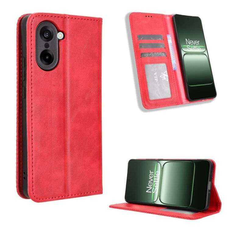 Чехол Deexe Retro Style для OnePlus Nord CE 5 / Ace 5 Racing - Red: фото 1 из 15