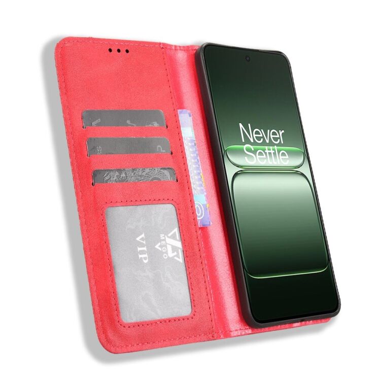 Чехол Deexe Retro Style для OnePlus Nord CE 5 / Ace 5 Racing - Red: фото 6 из 15