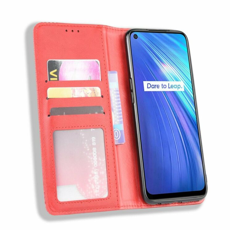 Чохол Deexe Retro Style для Realme 6 / 6s - Red: фото 5 з 9