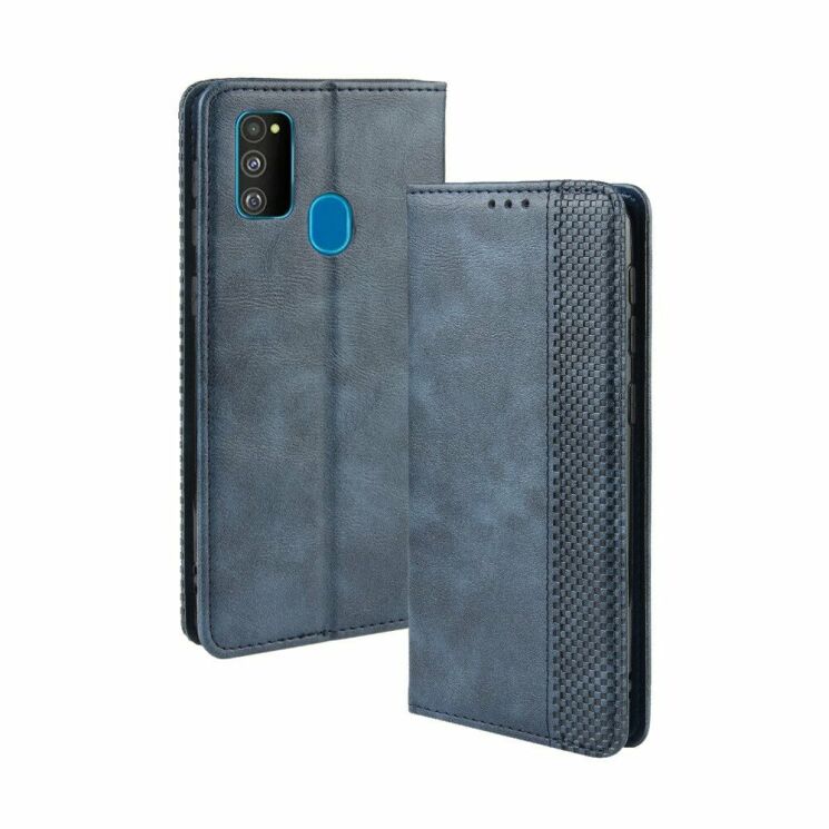 Чехол Deexe Retro Style для Samsung Galaxy M30s (M307) / Galaxy M21 (M215) - Blue: фото 2 из 11