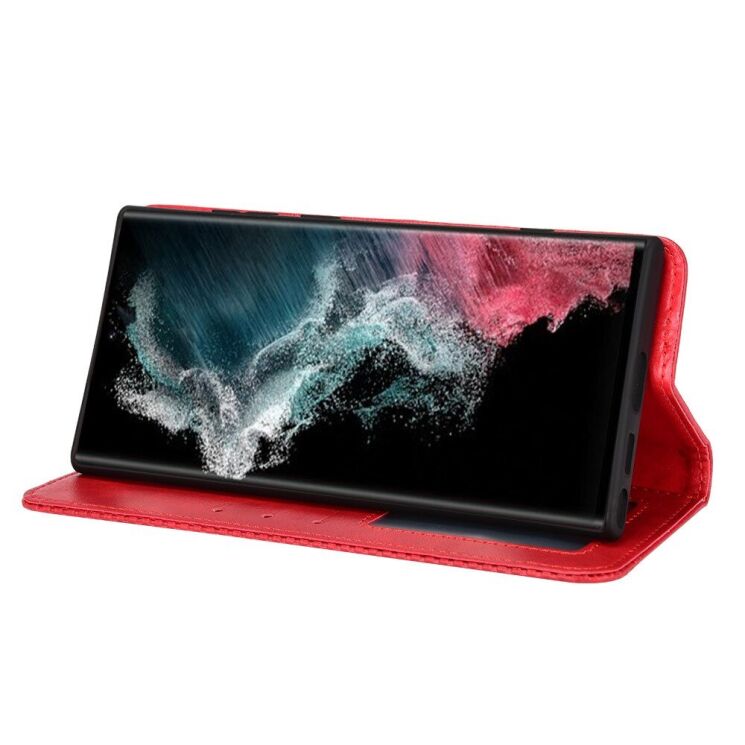 Чехол Deexe Retro Style для Samsung Galaxy S22 Ultra (S908) - Red: фото 5 из 9