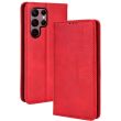 Чехол Deexe Retro Style для Samsung Galaxy S22 Ultra (S908) - Red (298438R)