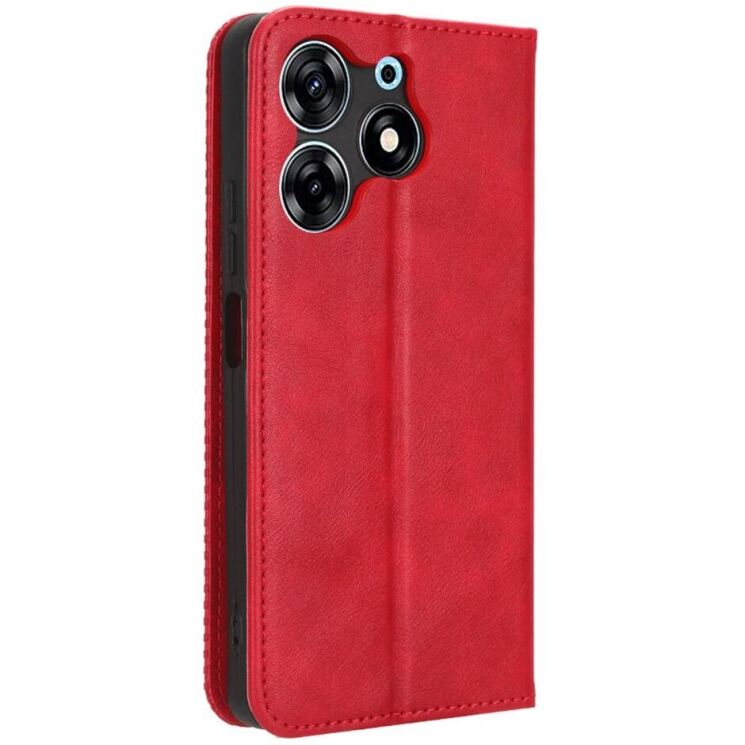 Чехол Deexe Retro Style для TECNO Spark 10 Pro - Red: фото 6 из 8