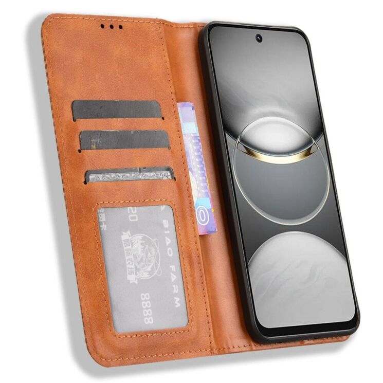 Чохол Deexe Retro Style для TECNO Spark 30C - Brown: фото 2 з 7