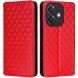 Чехол Deexe Rhombus Book для OPPO A3x / A3 / A40m - Red (365301R). Фото 1 из 8