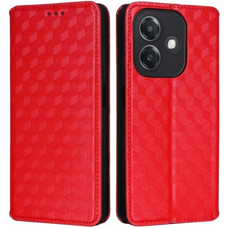 Чехол Deexe Rhombus Book для OPPO A3x / A3 / A40m - Red: фото 1 из 8