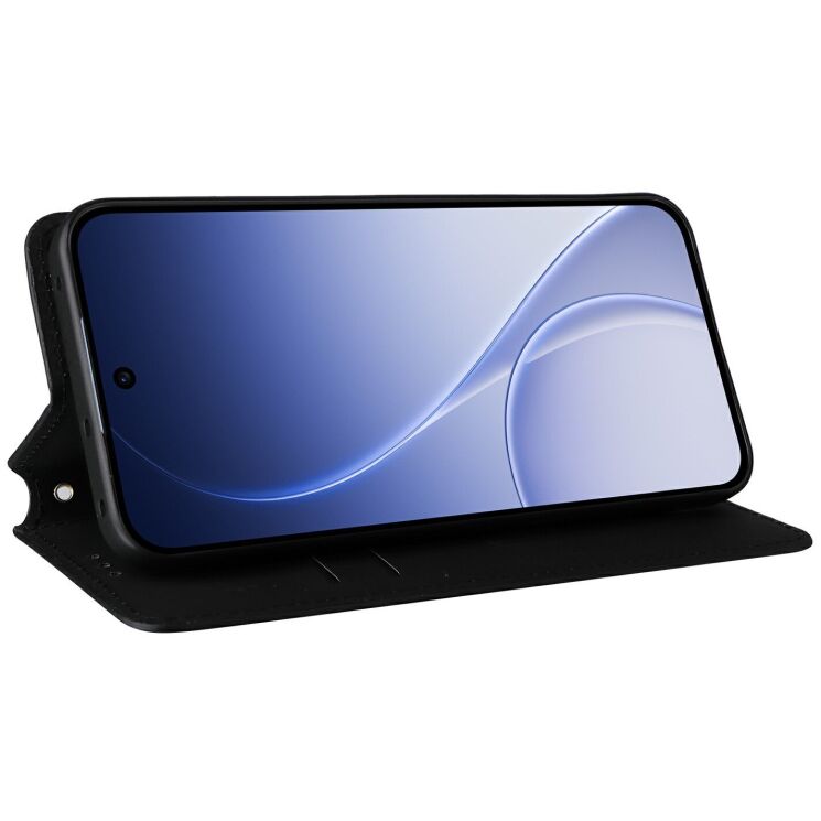 Чехол Deexe Rhombus Book для OPPO Reno 15 - Black: фото 3 из 7