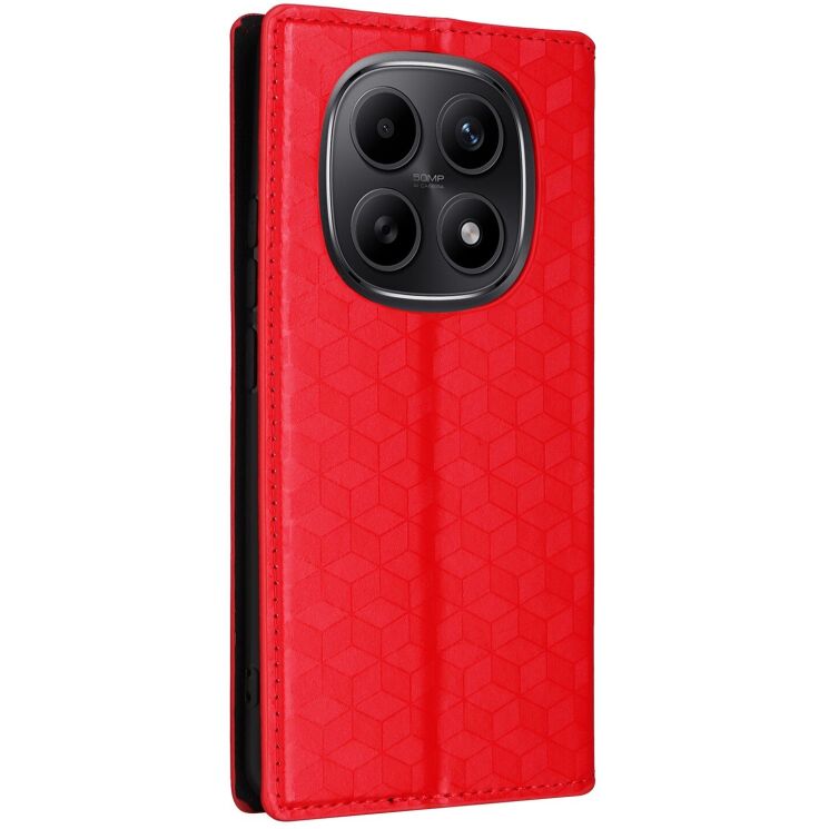 Чехол Deexe Rhombus Book для Xiaomi Redmi Note 15 (4G/5G) / Poco M8 - Red: фото 8 из 8