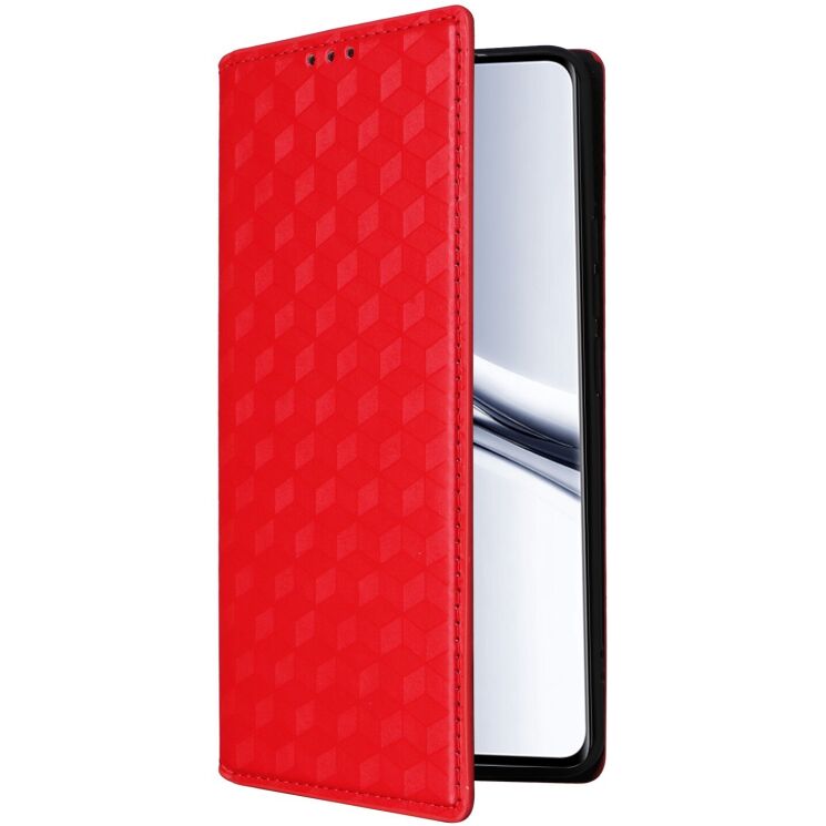 Чехол Deexe Rhombus Book для Xiaomi Redmi Note 15 (4G/5G) / Poco M8 - Red: фото 7 из 8