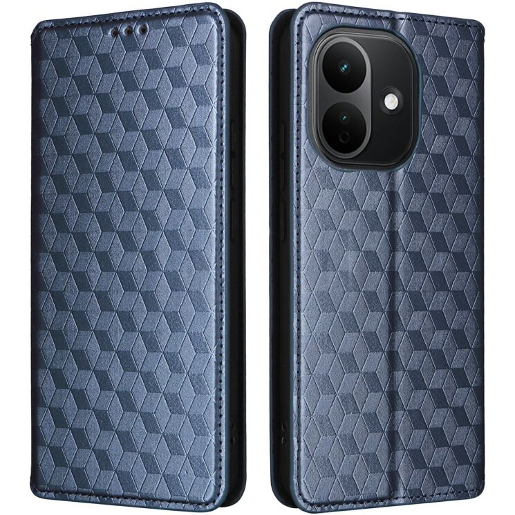 Чохол Deexe Rhombus Book для Xiaomi Redmi Note 17 - Blue (430015L) Чохол Deexe Rhombus Book для Xiaomi Redmi Note 17 - Blue: фото 1 з 7