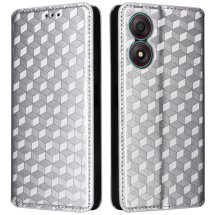 Чехол Deexe Rhombus Book для ZTE Blade A34 - Silver: фото 1 из 9