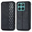 Чохол Deexe Rhombus Wallet для Motorola Moto G17 Power / G15 Power / G15 - Black (408425B)