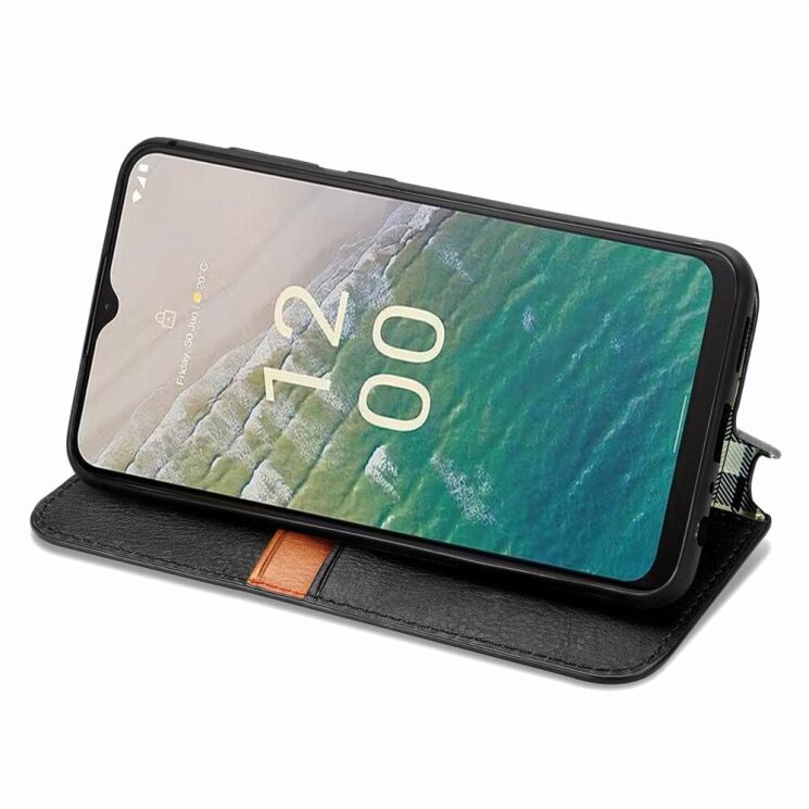 Чехол Deexe Rhombus Wallet для Nokia C32 - Black: фото 3 из 7