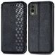 Чехол Deexe Rhombus Wallet для Nokia C32 - Black (327416B). Фото 1 из 7
